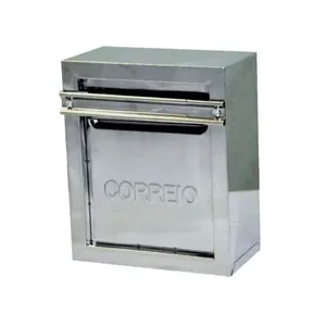 Caixa de Correio para Cartas Popular 30 Inox para Grade Prata Metalmig 13x25x30cm Caixa de Correio para Cartas Popular 30 Inox para Grade Prata Metalmig