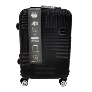 Mala Viagem Bordo Venture 20" Rodinhas 360º Abs Preto 39x22x55cm LM2307 - Honeyhome