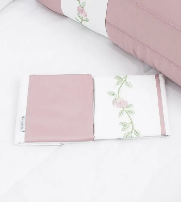 Fronha Rosas com 2 unidades Rosa