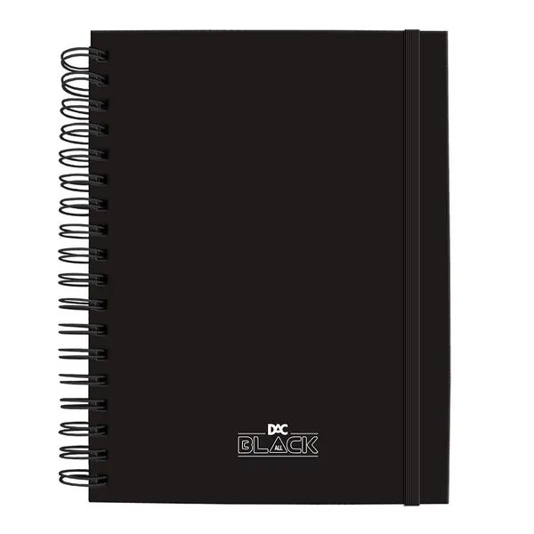 Caderno Capa Dura Universitário All Black Smart 10 Matérias 80 Folhas - Dac