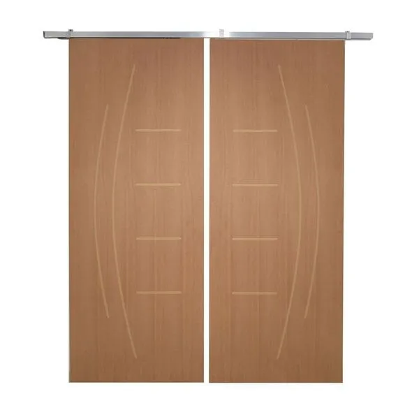 Porta Dupla De Correr P- Verniz Frisada F08 - Smile - 210x120