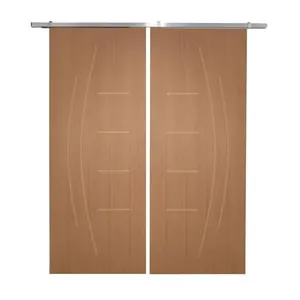 Porta Dupla De Correr P- Verniz Frisada F08 - Smile - 210x120