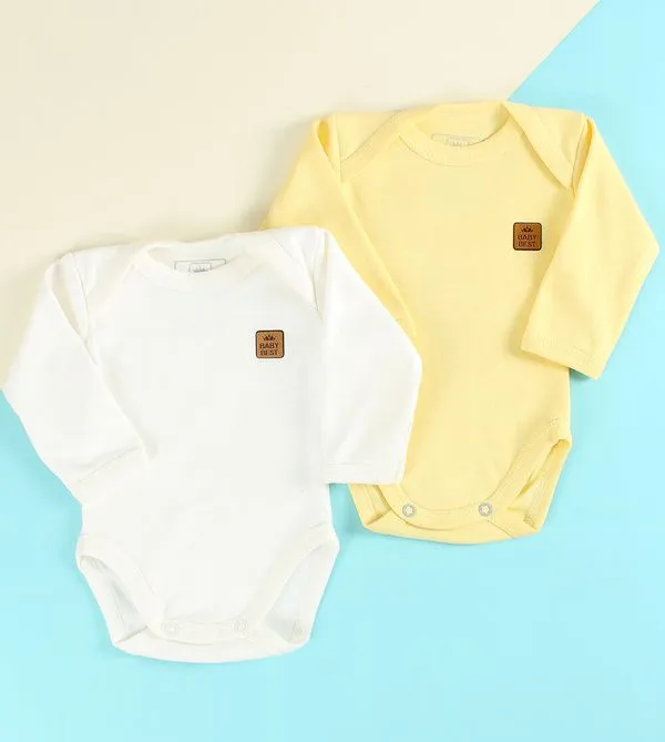 Kit Body Fio Egípcio com 2 unidades 123180 De 0 a 12 meses Amarelo - M