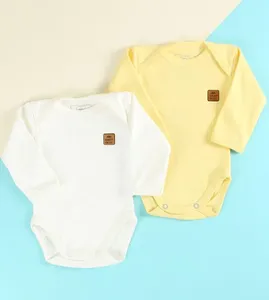 Kit Body Fio Egípcio com 2 unidades 123180 De 0 a 12 meses Amarelo - M