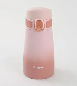 Garrafa Térmica Inox Parede Dupla Direct Drink Rosa 350ml Rosa