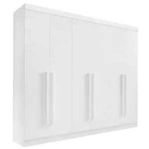 Guarda Roupa Casal 6 Portas 6 Gavetas - Da Vinci Plus-branco - Móveis D'doro