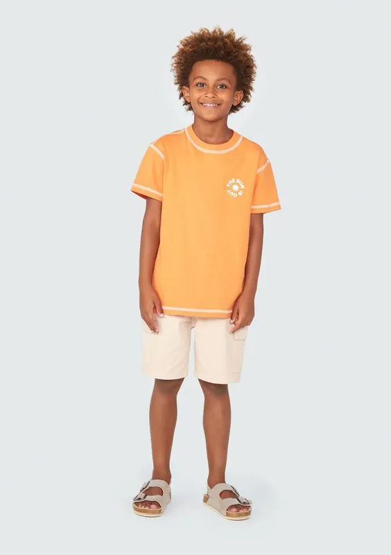 Bermuda Infantil Menino Em Sarja Cargo - Bege 010