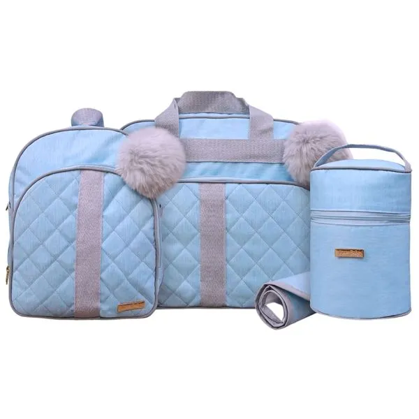 Kit Bolsas Maternidade Mave Baby 1089/1090 Azul Claro