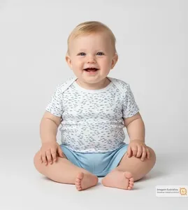 Conjunto Body/Shorts Peixinho Azul - G