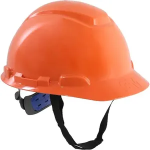 Capacete Aba Frontal Suspensão Ajuste Fácil e Jugular de Tecido H700 - 3M Capacete de Segurança com aba Frontal H-700 laranja com suspensão e Ajuste facil e Jugular - 3M