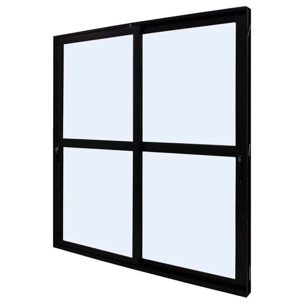 Porta de Correr Perfecta 2 Folhas Liso 215x150cm em Alumínio com Vidro para Alvenaria Preto Jap Telecom Porta de Correr Perfecta 2 Folhas Liso 215x150cm Alumínio com Vidro Preto Jap Telecom
