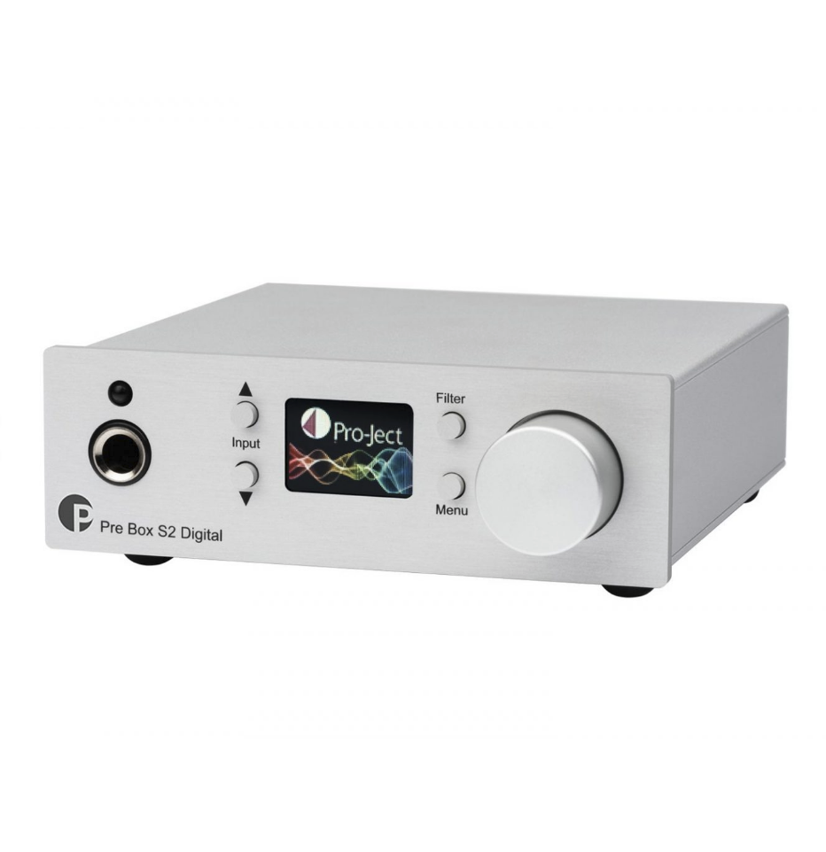 Pro-Ject Pre Box S2 Digital Micro pré-amplificador digital com suporte a MQA e DSD512 ( Silver )