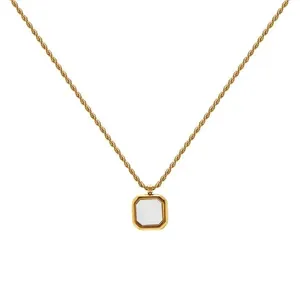 Colar Ambience de Aço Dourado Dourado Único