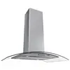 Coifa Ilha 90cm Vidro Curvo Nardelli Inox 220V