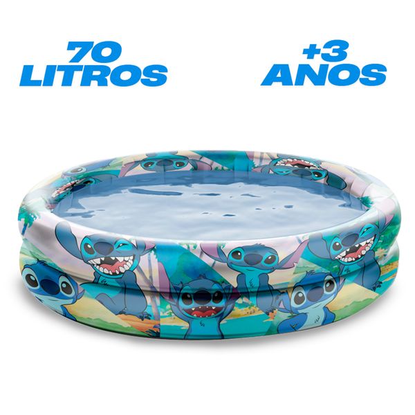 Piscina Inflável - Disney - Stitch - 70 Litros - Etilux