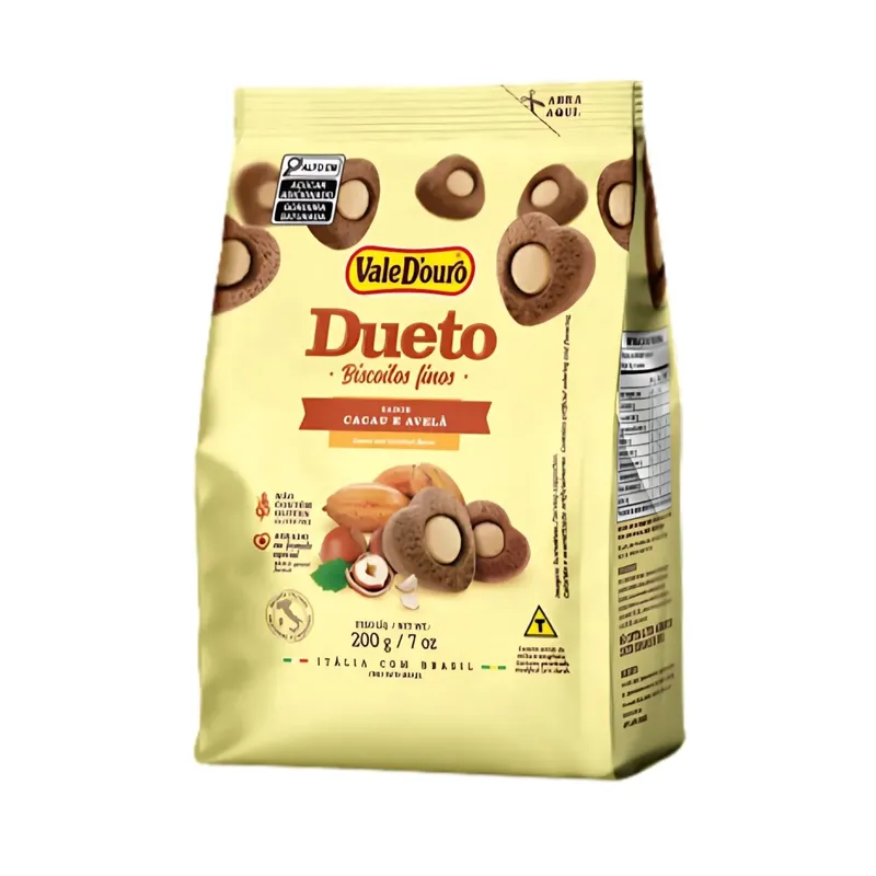 Biscoito Dueto Cacau E Avelã Sem Glúten - Vale D´Ouro 200g