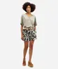 short feminino com cinto estampado - verde floresta 40