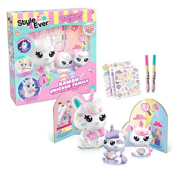 DECORE SUA LUMINARIA FAMILIA UNICORNIO KAWAII - FUN