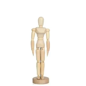 Manequim Boneco Articulado De Madeira Flexível 43cm 045789 - Lilian