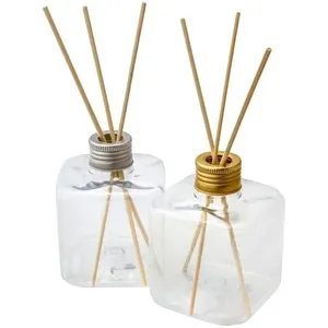 Kit 2 Frascos De Plástico Aromatizador Cubo Com Varetas - 200 Ml