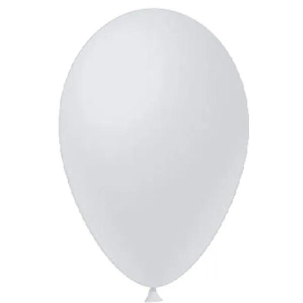 Balão Liso 7 Polegadas Latex Branco - Festball