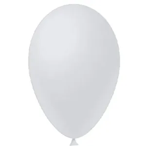 Balão Liso 7 Polegadas Latex Branco - Festball