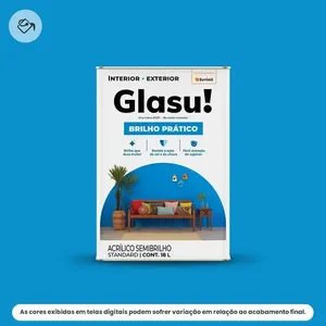 Tinta Acrílica Standard Semibrilho Glasu Suvinil 18L Brilho Prático Oceano (MP)