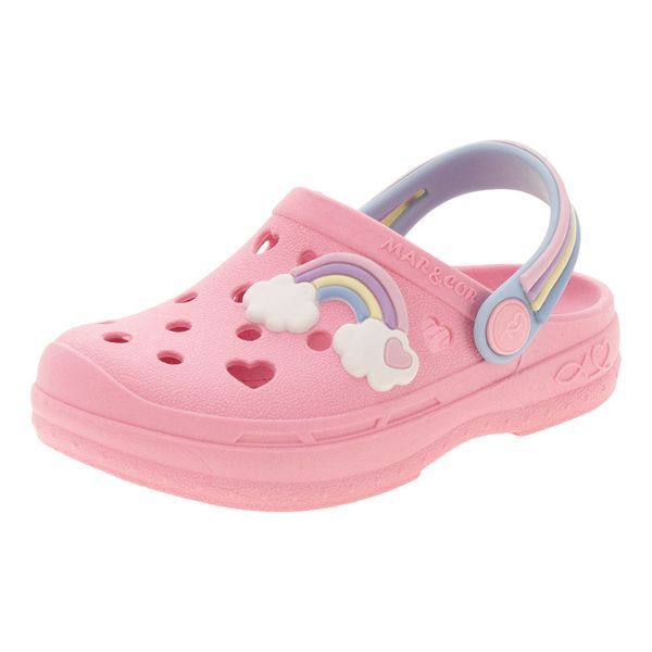 Babuche Infantil Aquarela Baby Kidy - 1950002 AZUL/ROSA 23/24