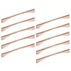 Kit 10 Puxadores Alça 192mm Zamac Rose Gold Luce para Móveis Cozinha Banheiro Quarto