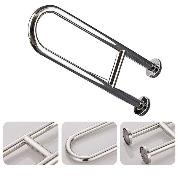 Barra de Apoio em U 60cm Aço Inox Banheiro Segurança Idosos Gestantes BSL3917 Inox Leva Pro Pet Barra de Apoio em U 60cm Aço Inox Banheiro BSL3917 Inox Leva Pro Pet