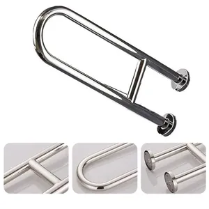Barra de Apoio em U 60cm Aço Inox Banheiro Segurança Idosos Gestantes BSL3917 Inox Leva Pro Pet Barra de Apoio em U 60cm Aço Inox Banheiro BSL3917 Inox Leva Pro Pet