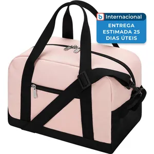 Bolsa Esportiva Unissex Para Viagem Apenze Rosa/Preto A-MBI
