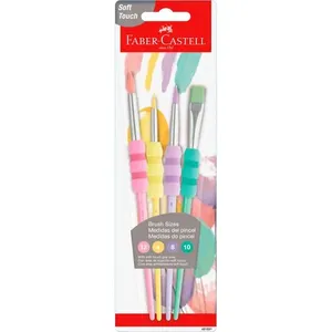 Pincel Soft Touch Pastel Kit Com 4 Unidades