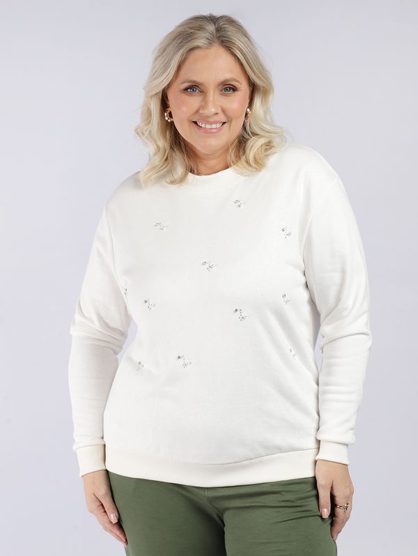 Moletom Careca Plus Size Feminino OFF WHITE G2