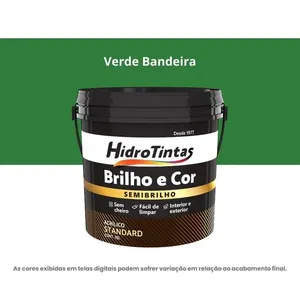 Tinta Acrílica Standard Semibrilho Hidrotintas 15L Brilho E Cor Verde Bandeira (MP)