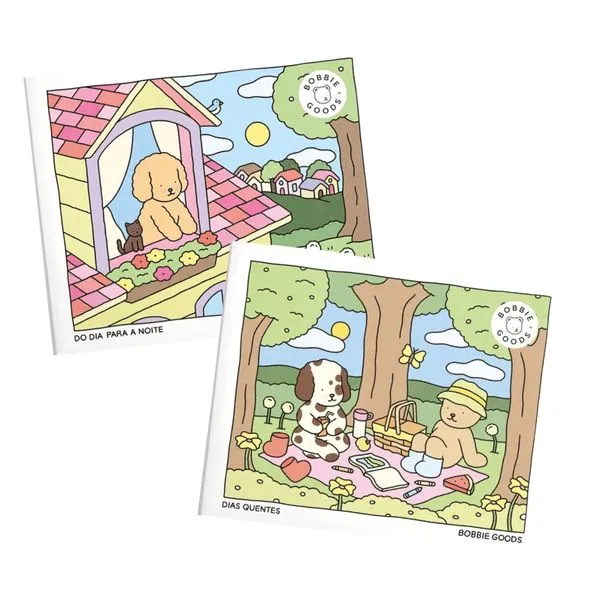 KIT Do Dia Para a Noite + Dias Quentes - Livro de colorir Oficial Bobbie Goods