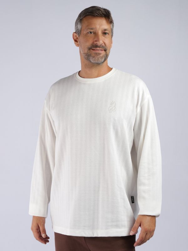 Camiseta Canelada Oversized Manga Longa Masculina OFF WHITE GG
