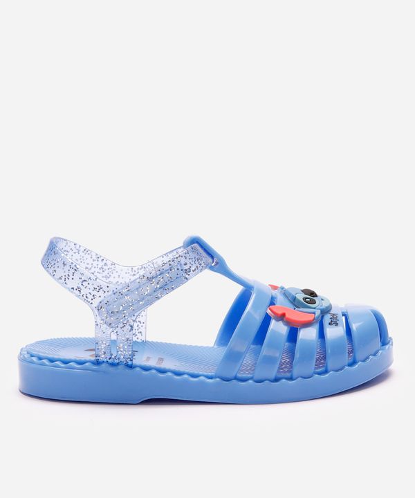 sandália fechada infantil stitch com brilho azul 19