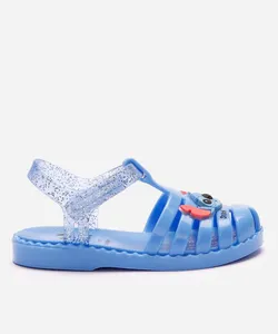 sandália fechada infantil stitch com brilho azul 20