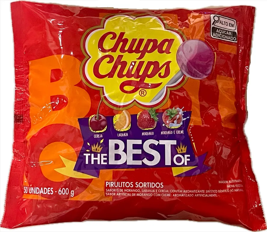Pirulito Chupa Chups sem Glúten contendo 50 unidades