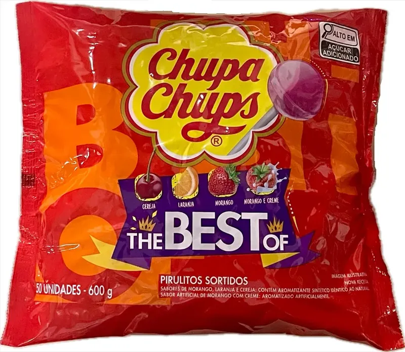Pirulito Chupa Chups sem Glúten contendo 50 unidades