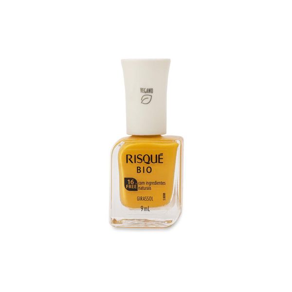 Esmalte Risqué Bio Amarelo Cremoso Girassol 9ml Esmalte Risque Bio Girassol 9ml Sem Blister