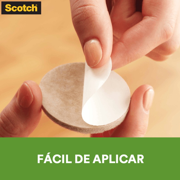 Feltro Sintético quadrado extra grande 4 unidades branco 3M Scotch