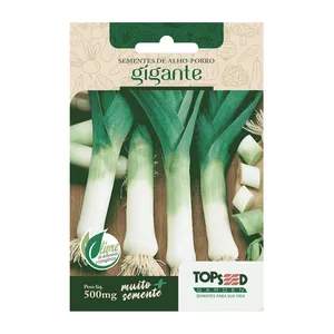 Sementes de Alho Porró Gigante Tradicional Topseed Garden Único