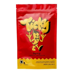 Pirulito Zero Açúcar Ticky Sabor Spicy 4 unidades