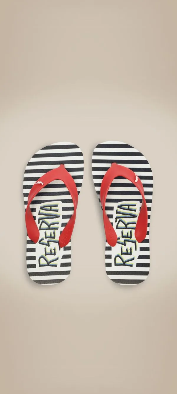 Chinelo Rmi Kit Praia 24 Branco/Vermelho - 25/26