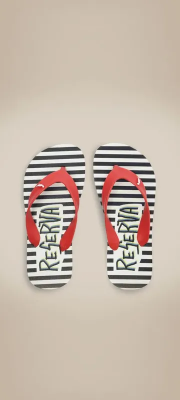 Chinelo Rmi Kit Praia 24 Branco/Vermelho - 27/28
