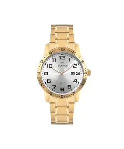relógio masculino technos analógico calendário 2115uat 1k dourado UNICO