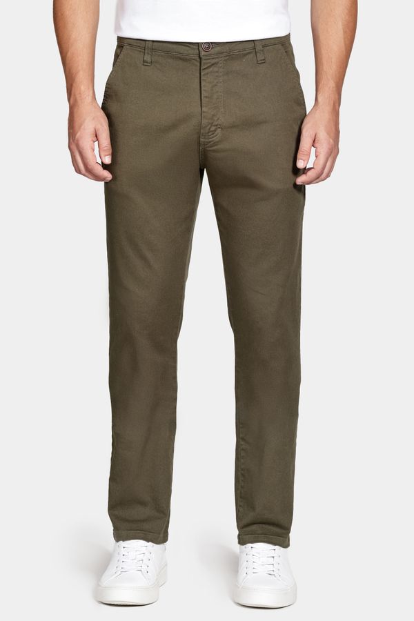 Calça Chino Slim Maquinetada Verde Militar - 44