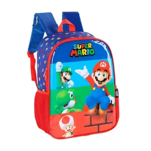 Mochila de Costas Infantil Super Mario Poliéster Vermelho IS41381MOVM - MaxLog